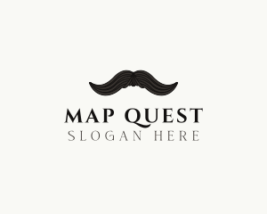 Gentleman Moustache Hair logo design