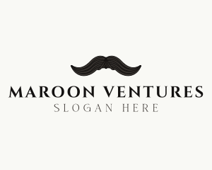 Gentleman Moustache Hair logo design