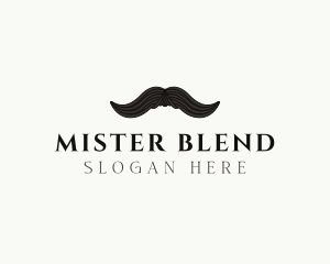 Gentleman Moustache Hair logo design