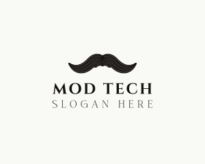 Gentleman Moustache Hair logo design