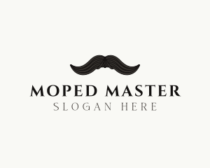 Gentleman Moustache Hair logo design