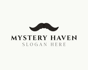 Gentleman Moustache Hair logo design