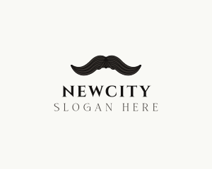 Gentleman Moustache Hair logo design