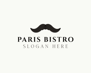 Gentleman Moustache Hair logo design