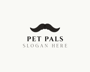 Gentleman Moustache Hair logo design