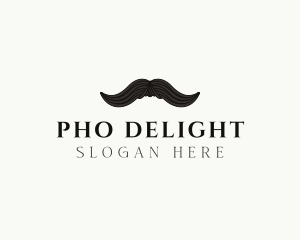 Gentleman Moustache Hair logo design