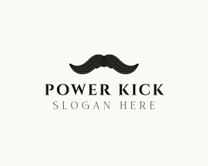 Gentleman Moustache Hair logo design