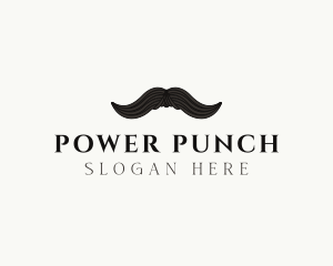 Gentleman Moustache Hair logo design