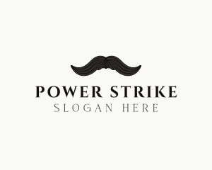 Gentleman Moustache Hair logo design