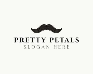 Gentleman Moustache Hair logo design