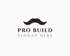 Gentleman Moustache Hair logo design