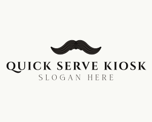 Gentleman Moustache Hair logo design