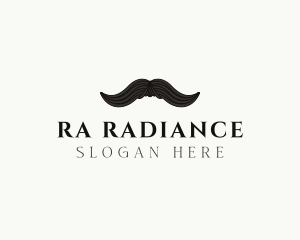 Gentleman Moustache Hair logo design