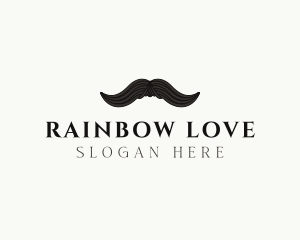 Gentleman Moustache Hair logo design