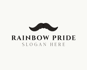 Gentleman Moustache Hair logo design