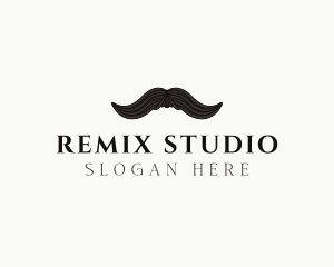 Gentleman Moustache Hair logo design