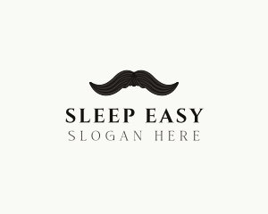 Gentleman Moustache Hair logo design