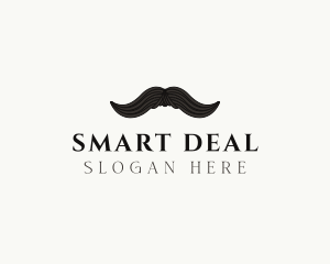 Gentleman Moustache Hair logo design