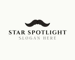 Gentleman Moustache Hair logo design