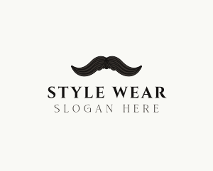 Gentleman Moustache Hair logo design