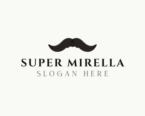 Gentleman Moustache Hair logo design