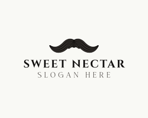 Gentleman Moustache Hair logo design