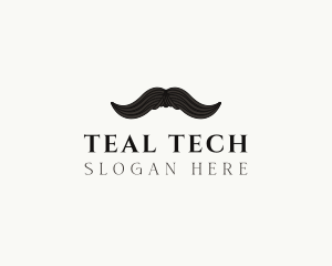 Gentleman Moustache Hair logo design