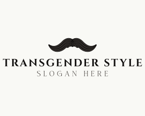 Gentleman Moustache Hair logo design