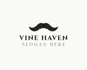 Gentleman Moustache Hair logo design