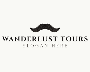 Gentleman Moustache Hair logo design