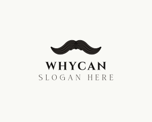 Barber - Gentleman Moustache Hair logo design