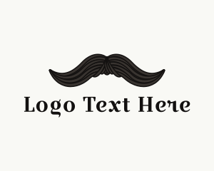 Gentle - Black Moustache Hair logo design