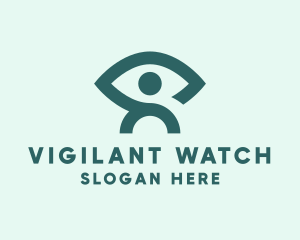 Monitoring - Vision Eye Person logo design