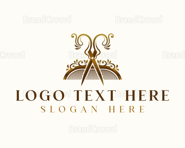 Luxury Comb Scissors Logo