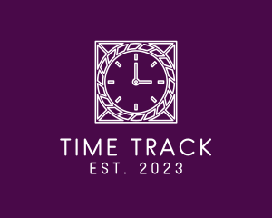 Ornate Clock Timer logo design