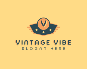 Retro Automotive Wings Garage logo design