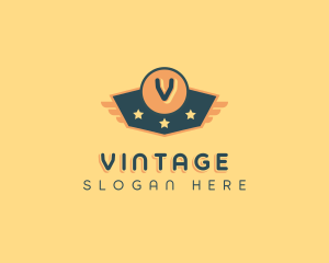 Retro Automotive Wings Garage logo design