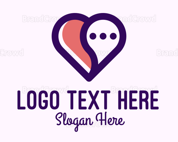 Love Heart Chat Logo