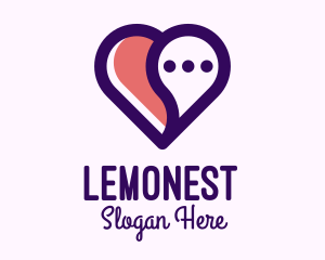 Passion - Love Heart Chat logo design