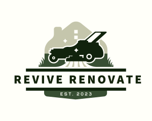 Lawn Mower Home Care logo design