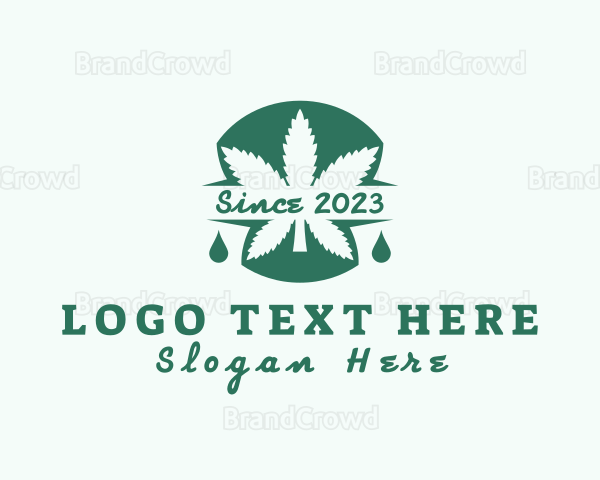 Cannabis Weed Oil Logo