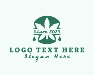 Green - Cannabis Weed Oil logo design