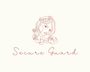 Floral Woman Deity  Logo