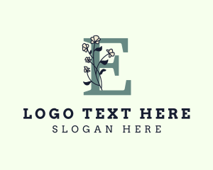 Letter E - Spring Letter E logo design
