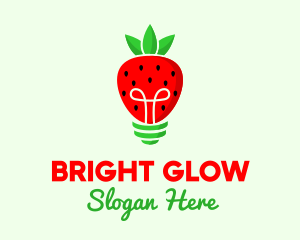 Lighting - Strawberry Light Bulb logo design