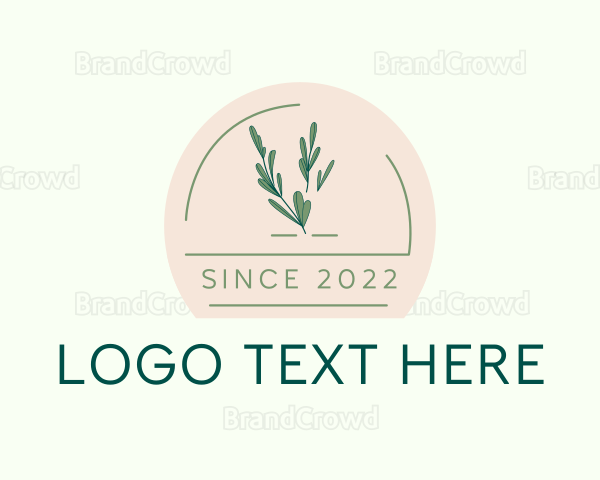 Natural Herb Badge Logo