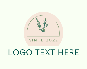 Vegan - Natural Herb Badge logo design