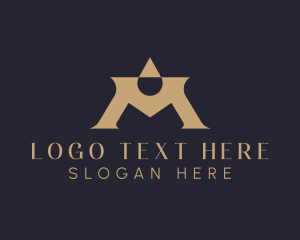 Company - Elegant Droplet Letter M logo design