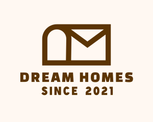 Pen Pal - Brown Mailbox Envelope logo design