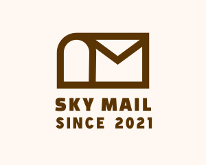 Brown Mailbox Envelope logo design